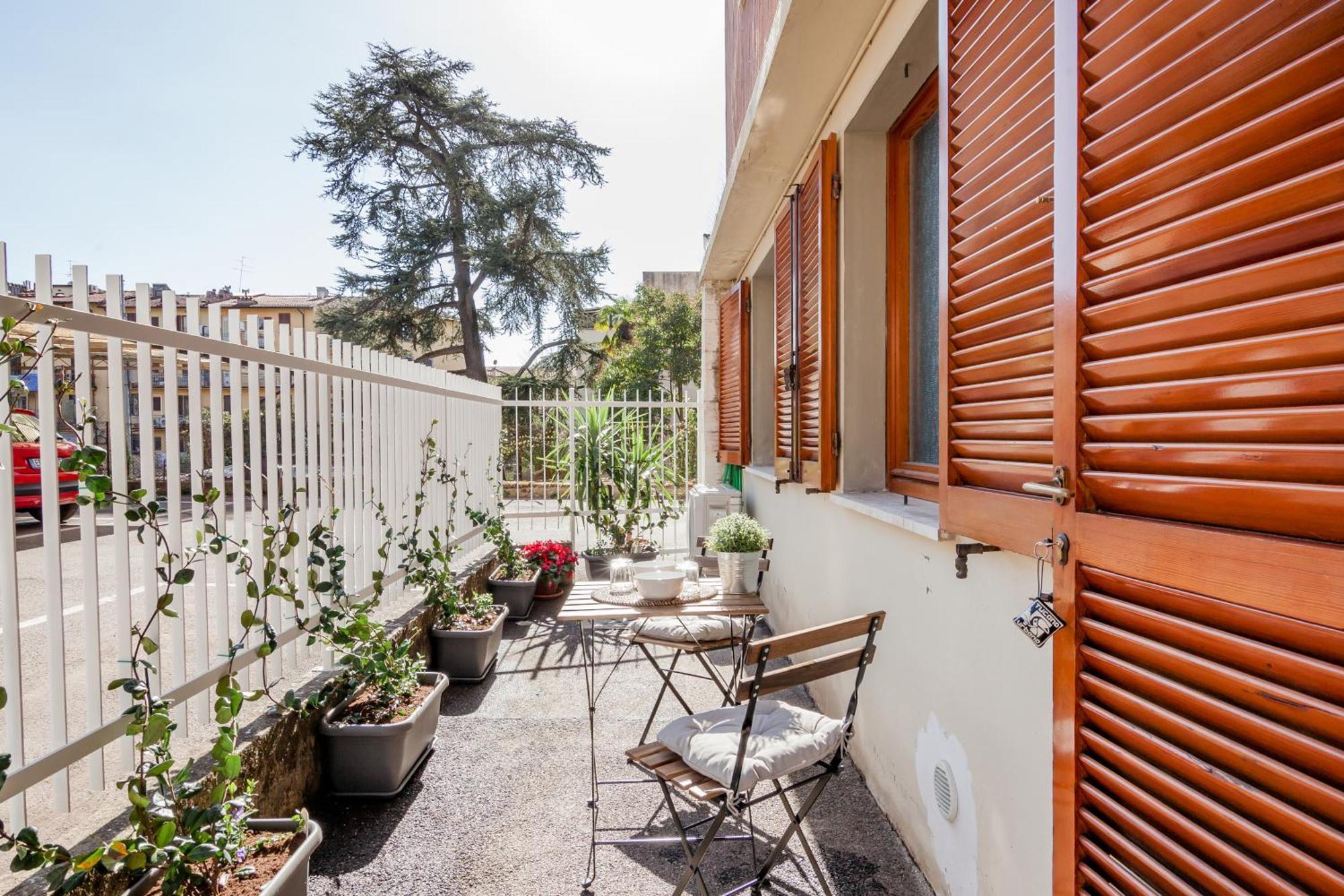Open The Classic Wooden Shutters At A Cozy Nest